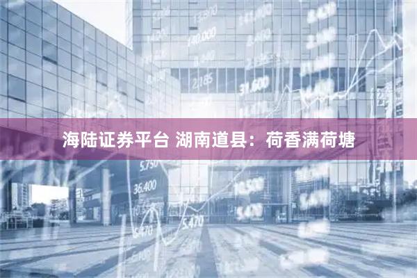 海陆证券平台 湖南道县：荷香满荷塘